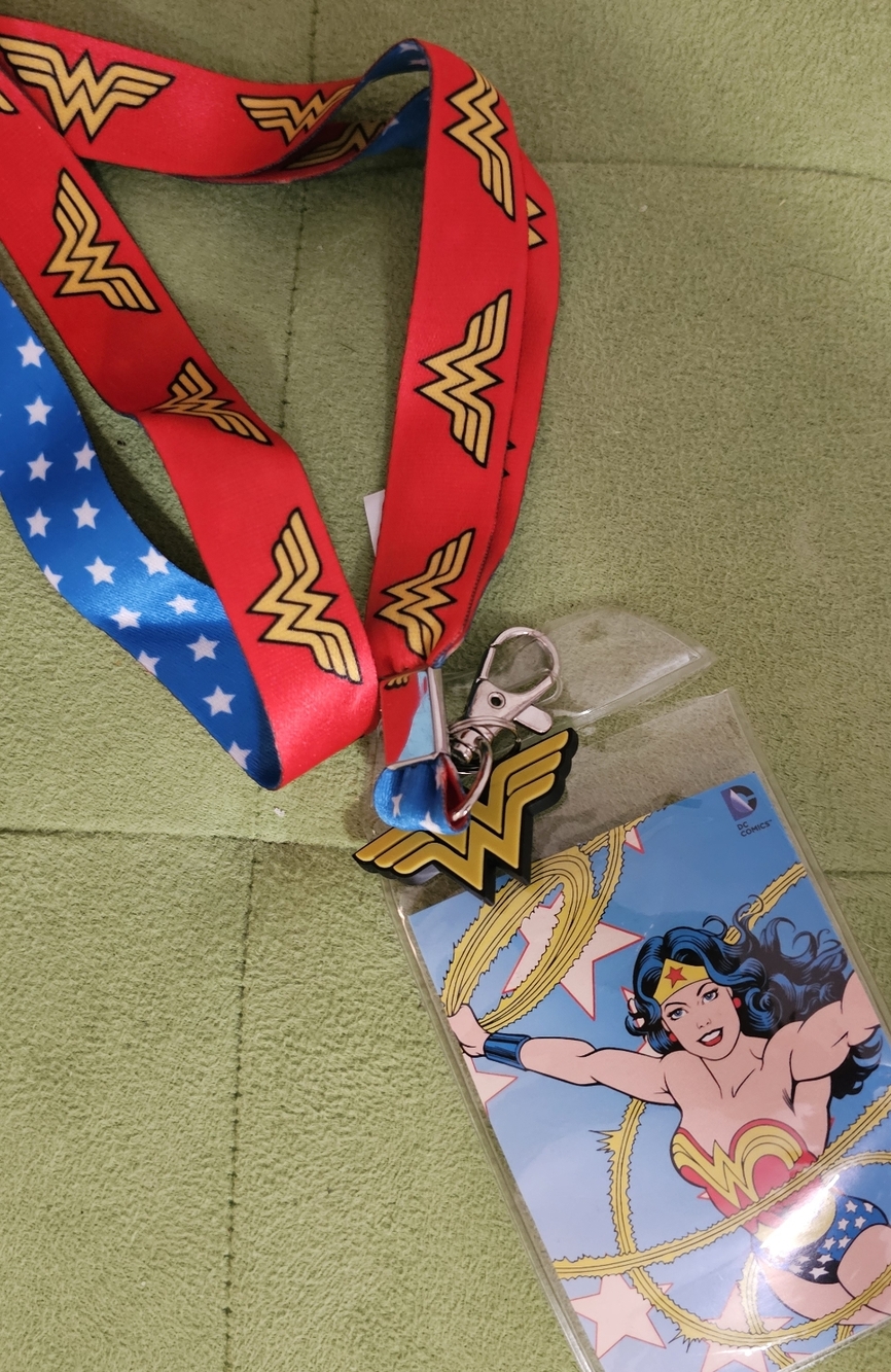 Wonder Woman Lanyard with Badge Holder